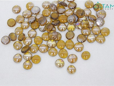 Sỏi trang trí thủy tinh trong suốt màu cafe SOI-02